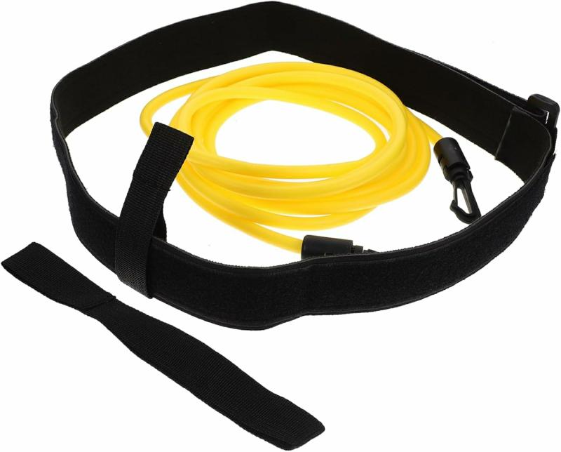 Equipamento de Treinamento | 1 Conjunto de Cinturão de Resistência para Natação – Corda de Treinamento para Exercícios de Natação, Cords Resistentes para Treinamento de Natação Equipamento de Treinamento Amarelo