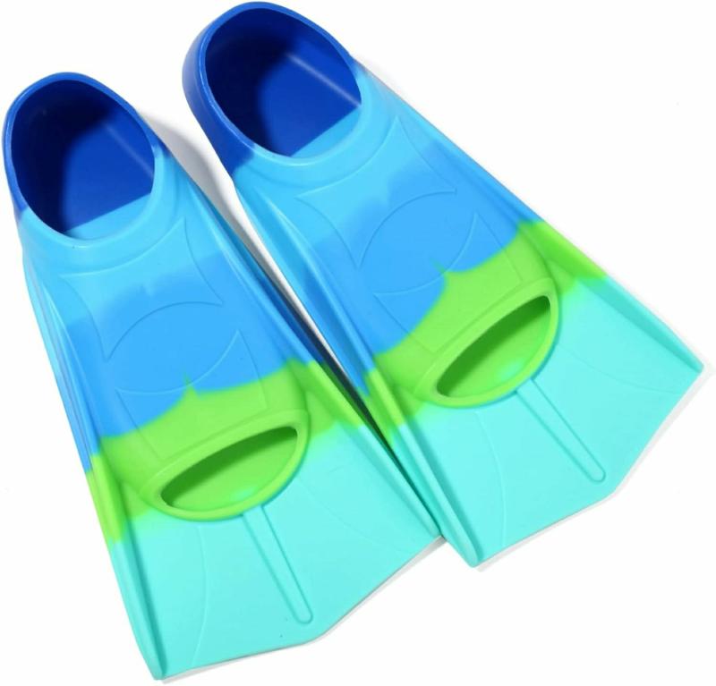 Equipamento de Treinamento | Nadadeiras para Crianças, Flippers para Natação Infantil, Nadadeiras de Treinamento para Snorkeling ou Natação de Raia, Para Meninas e Meninos Iniciantes. Equipamento de Treinamento Colorido-A