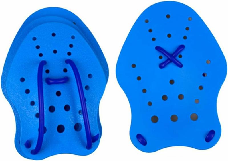 Luvas Aquáticas | 1 Par de Luvas de Natação com Paddles Equipamento para Natação Luvas Webbed Luvas Sem Dedos Mitens Luvas Sem Dedos para Natação Muffs de Mão Webbed para Homens Acessórios de Luva Masculina para Crianças Luvas Aquáticas Azul