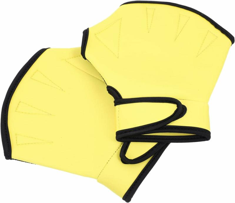 Luvas Aquáticas | 1 Par de Luvas de Natação – Mitten para Treinamento de Mergulho, Paddles Webbed, Luvas de Fitness para Mergulho Luvas Aquáticas Amarelo