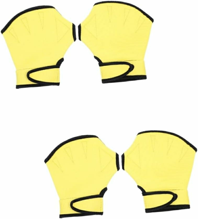 Luvas Aquáticas | 2 Pares de Luvas de Natação Auxiliares Luvas de Treinamento para Natação Luvas de Mergulho Luvas de Natação Paddles de Natação Luvas Aquáticas Luvas Resistentes à Água Luvas para Piscina Luvas Aquáticas Luvas Aquáticas