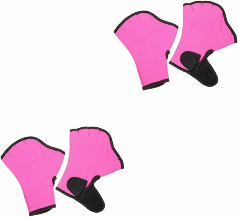 Luvas Aquáticas | 2 Pares de Luvas de Natação Resistentes Luvas de Natação Luvas de Mão para Natação Acessórios de Natação Luvas Mitten para Natação Paddles de Mão para Natação Luvas Mitten para Natação Luvas Aquáticas Luvas Aquáticas