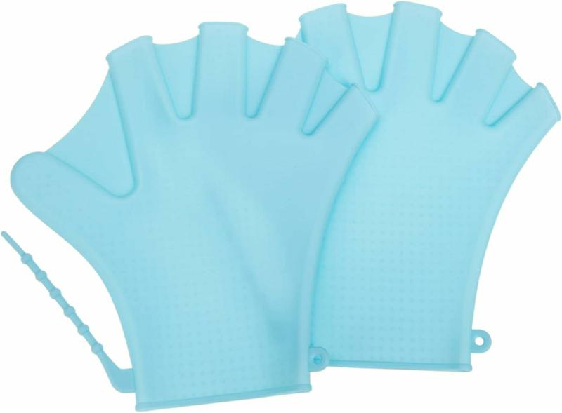 Luvas Aquáticas | 3 Pares de Luvas de Natação Acessórios de Fitness e Mergulho Luvas Aquáticas Azul Celeste