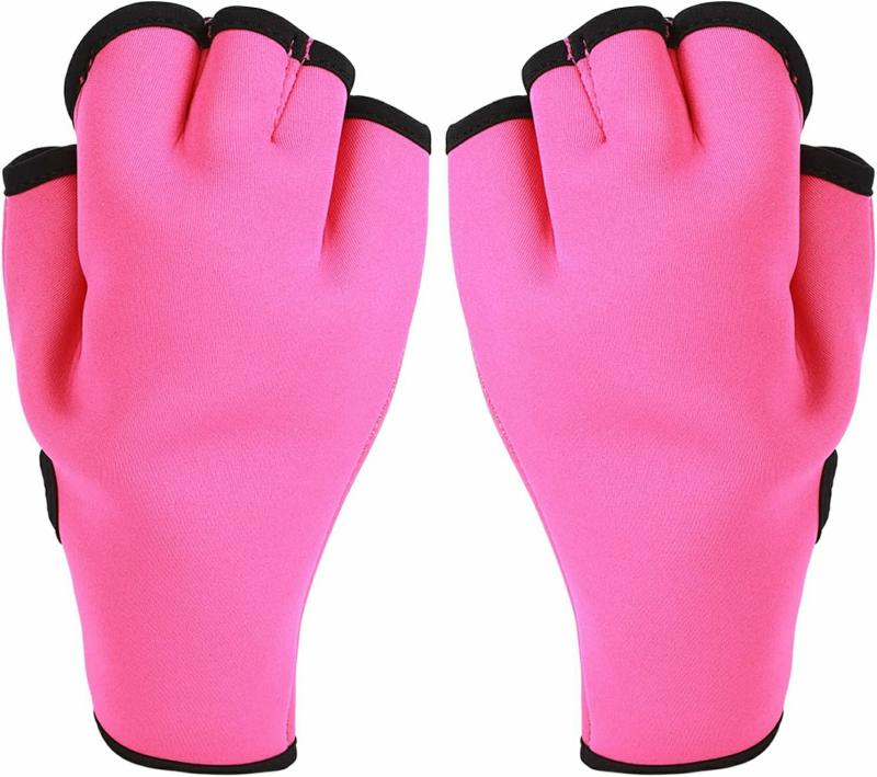 Luvas Aquáticas | Luvas de Natação com Dedos Abertos Antiderrapantes Ajustáveis com Fecho de Pulso em Neoprene 1 Par de Luvas de Treinamento de Natação para Crianças (M), Médio, HuihsvfoaRynp-12 Luvas Aquáticas Luvas Aquáticas