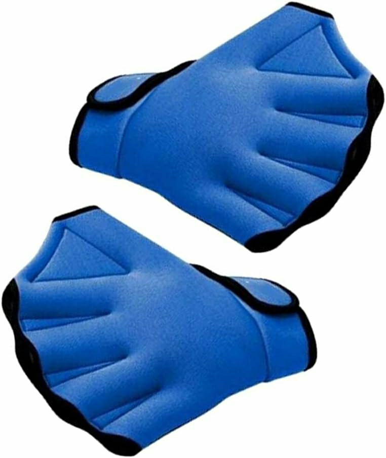 Luvas Aquáticas | Paddles de Mão para Natação – Luvas de Natação Sem Dedos – Resistência à Água – 1 Par de Luvas de Natação Azuis – Paddles de Mão para Natação – Luvas de Natação Sem Dedos – Paddles de Mão para Natação Luvas Aquáticas Luvas Aquáticas