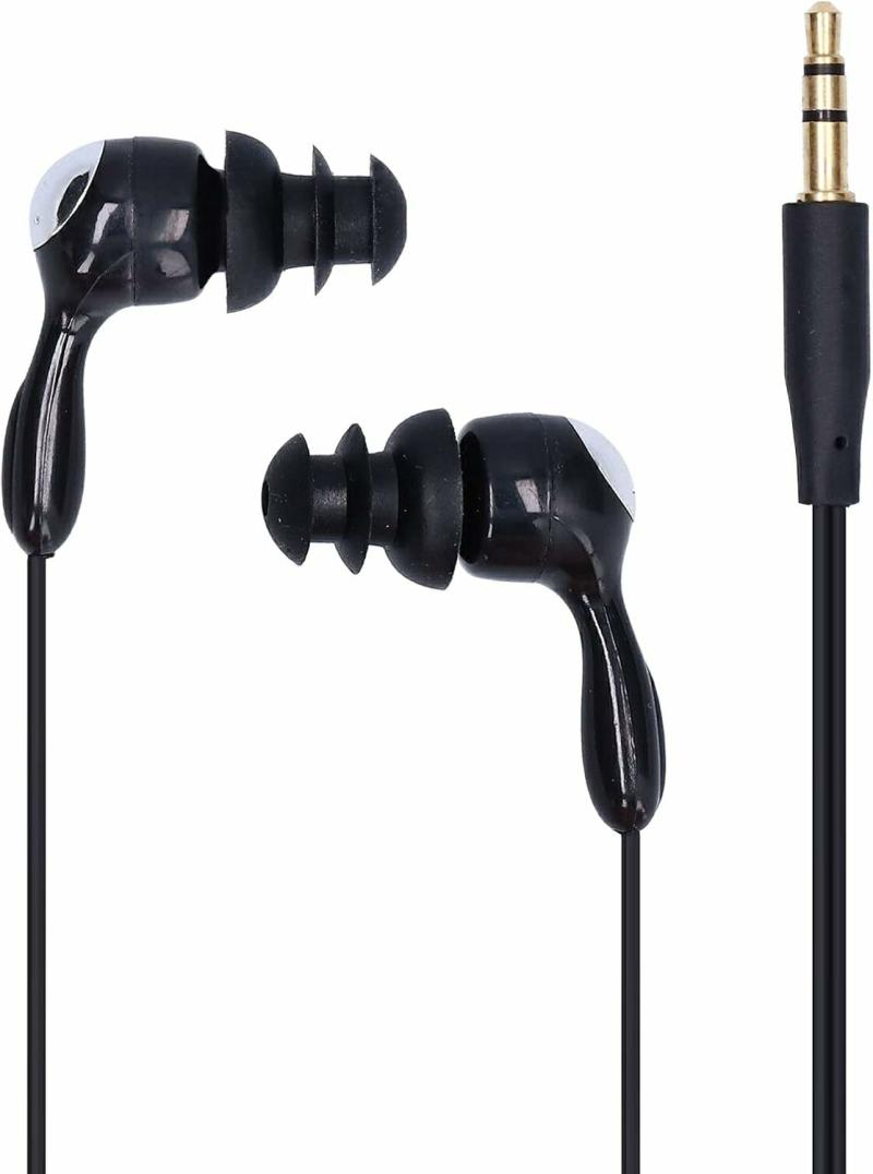 Protetores auriculares | Fones de Ouvido à Prova D’Água, Com Protetores Auriculares Substituíveis, Para Natação, Corrida, Surf (Preto) Preto