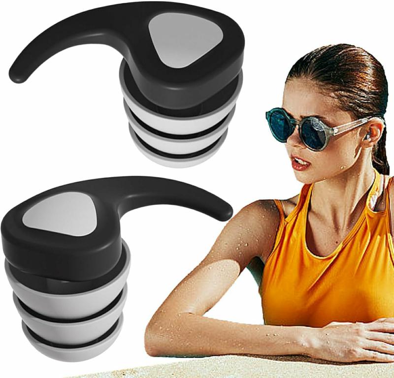 Protetores auriculares | Protetores Auriculares para Natação – Protetores Auriculares Impermeáveis para Natação, Protetores Auriculares para Nadar, Protetores Auriculares de Redução de Ruído para Água, Protetores Auriculares Reutilizáveis para Banho com Caixa de Armazenamento para Piscina, Banho, Duchas e Surf. Protetores auriculares Protetores auriculares