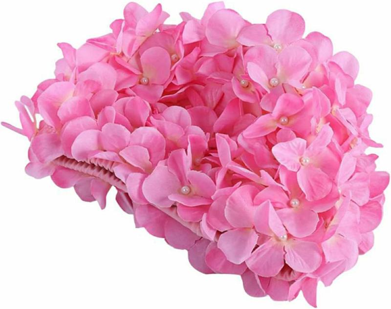 Toucas de Natação | Touca de Natação Floral para Meninas, Touca de Natação Impermeável e de Secagem Rápida, Touca de Banho Estilo Retrô para Cabelos Longos e Curtos Toucas de Natação Rosa